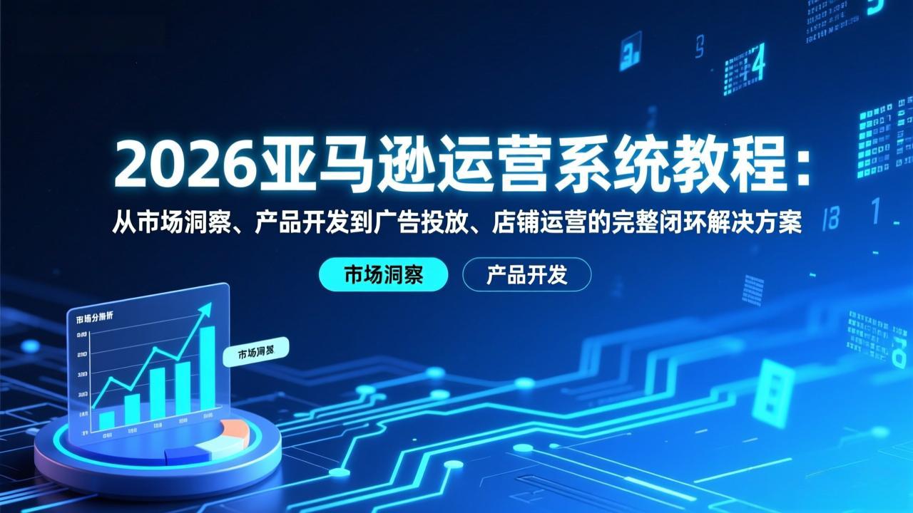 2026亚马逊运营系统教程:从市场洞察、产品开发到广告投放、店铺运营的完整闭环解决方案-网赚项目平台