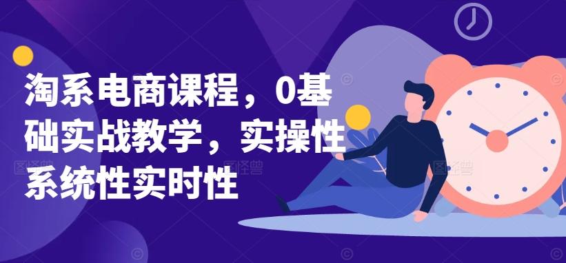 淘系电商课程，0基础实战教学，实操性系统性实时性-网赚项目平台