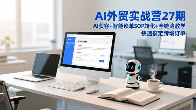 AI外贸实战营27期，AI获客+智能谈单+SOP转化+全链路教学，快速搞定跨境订单-网赚项目平台