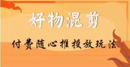 【万三】好物混剪付费随心推投放玩法，随心投放小课抖音教程-网赚项目平台