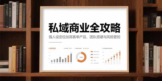 私域商业全攻略，强人设定位加高客单产品，团队搭建与风险管控-网赚项目平台