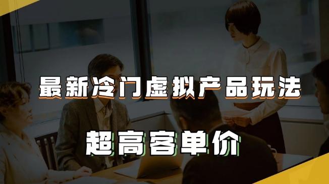 最新冷门虚拟产品玩法，超高客单价，月入2-3万＋【揭秘】-网赚项目平台