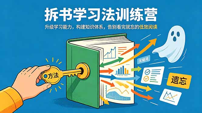 拆书学习法训练营，升级学习能力，构建知识体系，，告别看完就忘的低效阅读-网赚项目平台