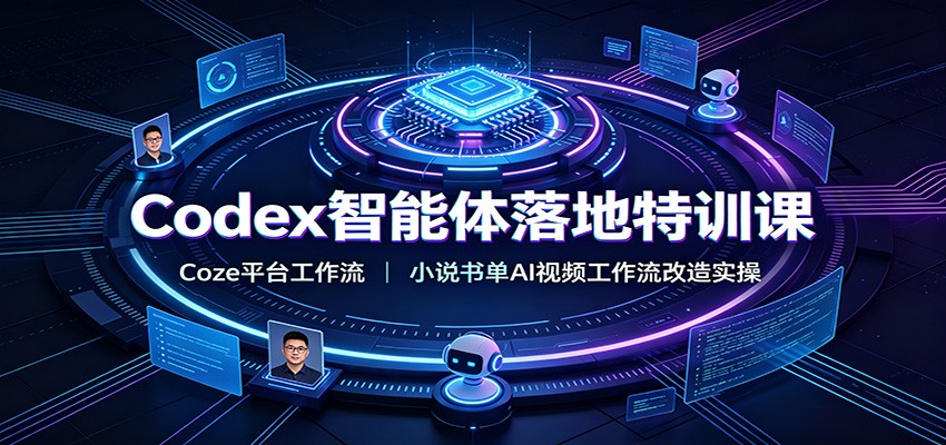 Codex智能体落地特训课：Coze平台工作流，小说书单AI视频工作流改造实操-网赚项目平台