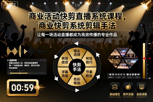 商业活动快剪直播系统课程,商业快剪系统剪辑手法-网赚项目平台