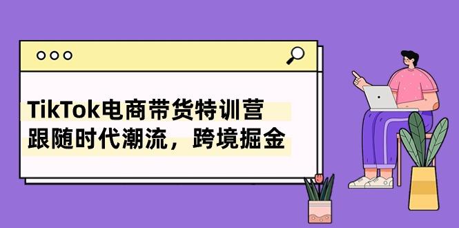 TikTok电商带货特训营，跟随时代潮流，跨境掘金(8节课-网赚项目平台