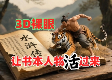 书本人物裸眼3D视频，新的玩法，流量超猛，保姆级教程-网赚项目平台