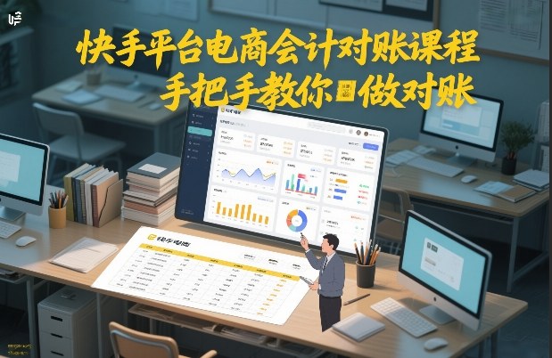 快手平台电商会计对账课程，手把手教你做对账-网赚项目平台