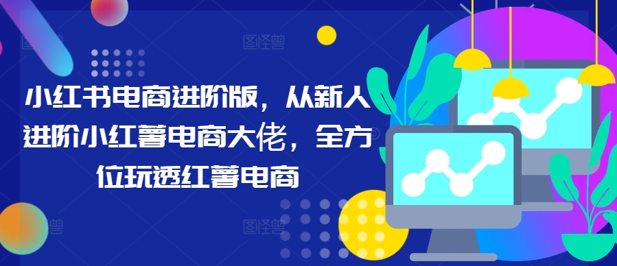小红书电商进阶版，从新人进阶小红薯电商大佬，全方位玩透红薯电商-网赚项目平台