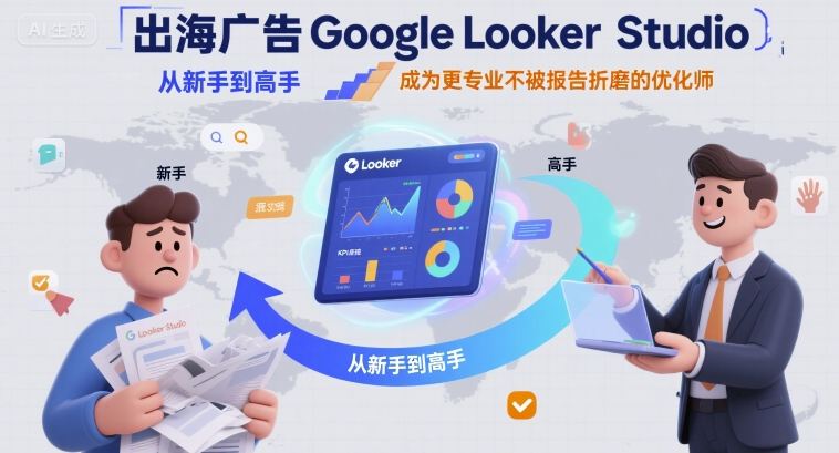 出海广告Google Looker Studio从新手到高手，成为更专业不被报告折磨的优化师-网赚项目平台