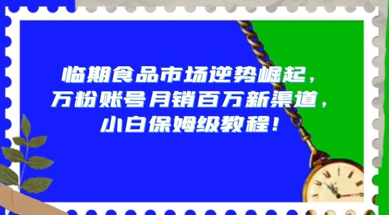 临期食品市场逆势崛起，万粉账号月销百万新渠道，小白保姆级教程【揭秘】-网赚项目平台