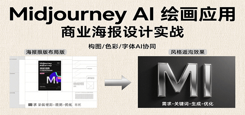 Midjourney AI绘画应用，关键词指令解析、漫画头像制作、海报设计、3D人物生成等-网赚项目平台