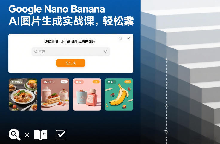 Google Nano Banana AI图片生成实战课，轻松掌握，小白也能生成商用图片-网赚项目平台