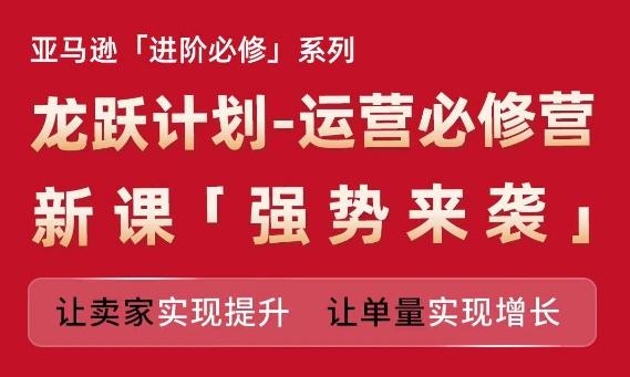 亚马逊进阶必修系列，龙跃计划-运营必修营新课，让卖家实现提升 让单量实现增长-网赚项目平台