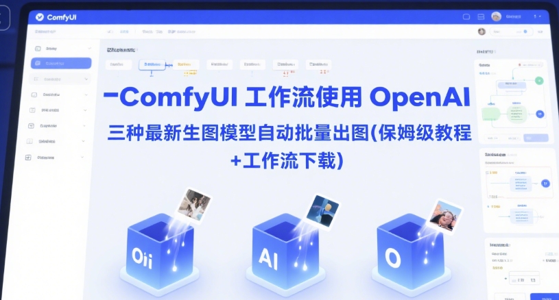ComfyUI 工作流使用 OpenAI 三种最新生图模型自动批量出图(保姆级教程+工作流下载)-网赚项目平台