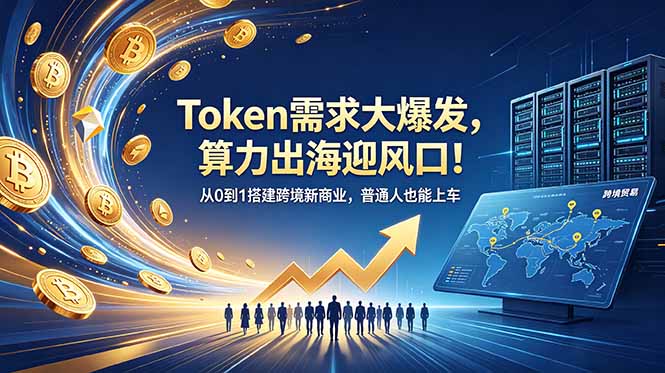 Token需求大爆发，算力出海迎风口！从0到1搭建跨境新商业，普通人也能上车-网赚项目平台