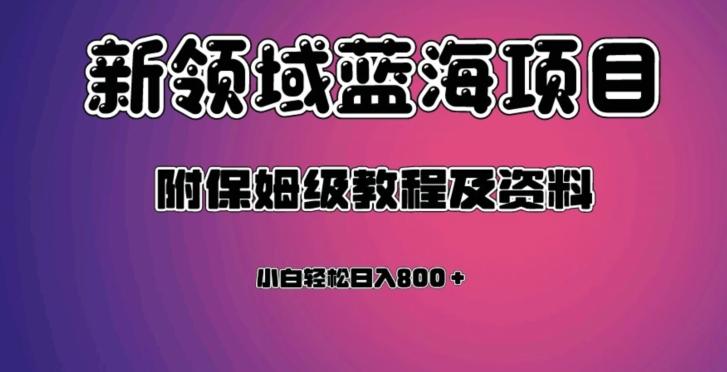 虚拟资源蓝海领域新项目，轻松日入800＋，附保姆级教程及资料-网赚项目平台