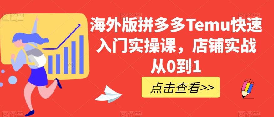 海外版拼多多Temu快速入门实操课，店铺实战从0到1-网赚项目平台