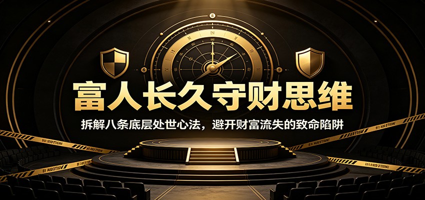 富人长久守财思维:拆解八条底层处世心法,避开财富流失的致命陷阱-网赚项目平台