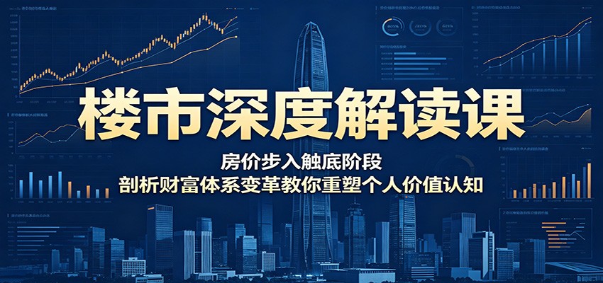 楼市深度解读课:房价步入触底阶段,剖析财富体系变革教你重塑个人价值认知-网赚项目平台