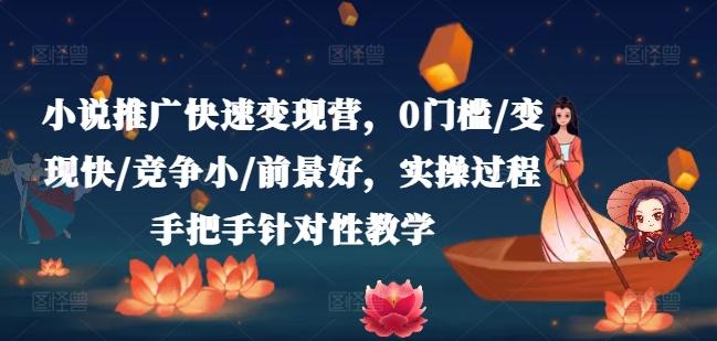 小说推广快速变现营，0门槛/变现快/竞争小/前景好，实操过程手把手针对性教学-网赚项目平台