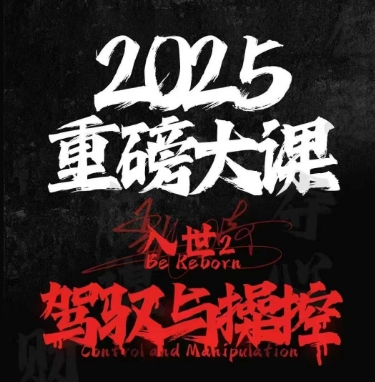 2025重磅大课，入世2，驾驭与控制-网赚项目平台