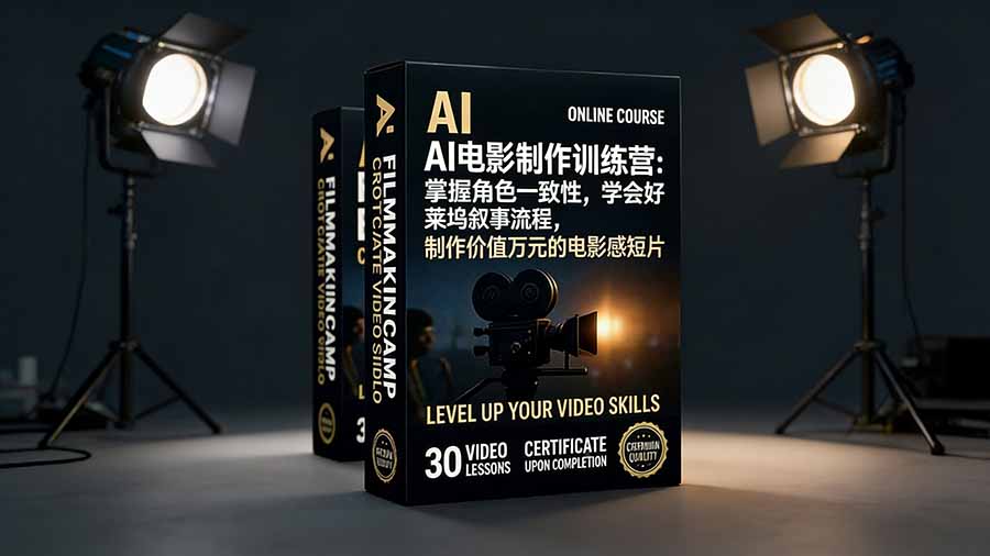AI电影制作训练营：掌握角色一致性，学会好莱坞叙事流程，制作价值万元的电影感短片-网赚项目平台