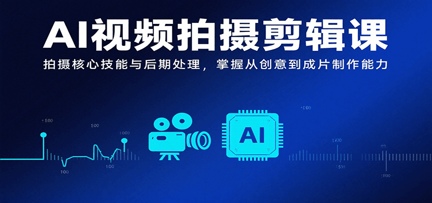 AI视频拍摄剪辑课，拍摄核心技能与后期处理，掌握从创意到成片制作能力-网赚项目平台