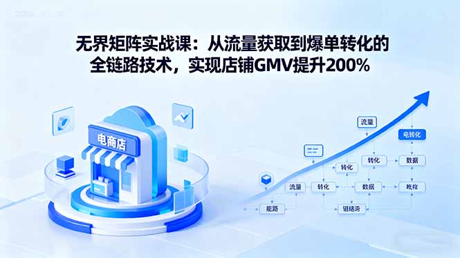 无界矩阵实战课：从流量获取到爆单转化的全链路技术，实现店铺GMV提升200%-网赚项目平台
