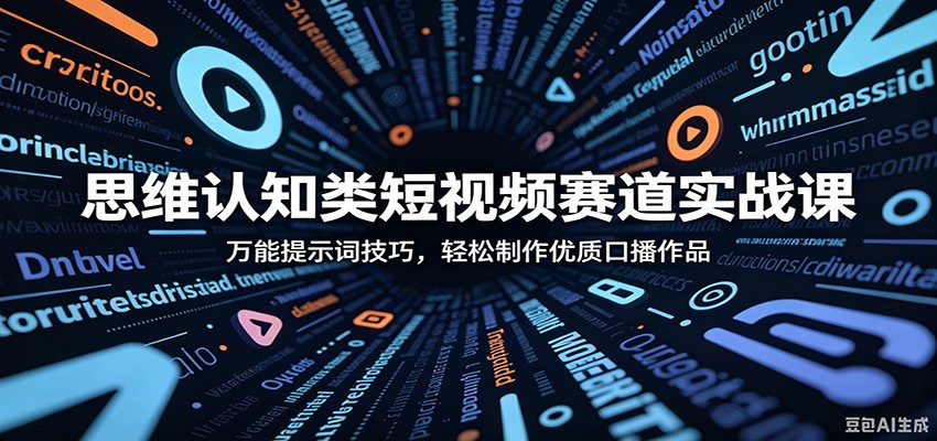 思维认知类短视频赛道实战课：万能提示词技巧，轻松制作优质口播作品-网赚项目平台
