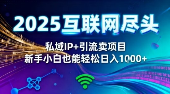 2025网创尽头王炸项目!私域IP+精准引流,新手小白在家躺賺日入1k,零经验也能上手【揭秘】-网赚项目平台
