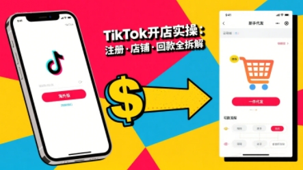 TikTok从开店到投流的进阶课，从基础实操到高阶技巧一网打尽-网赚项目平台