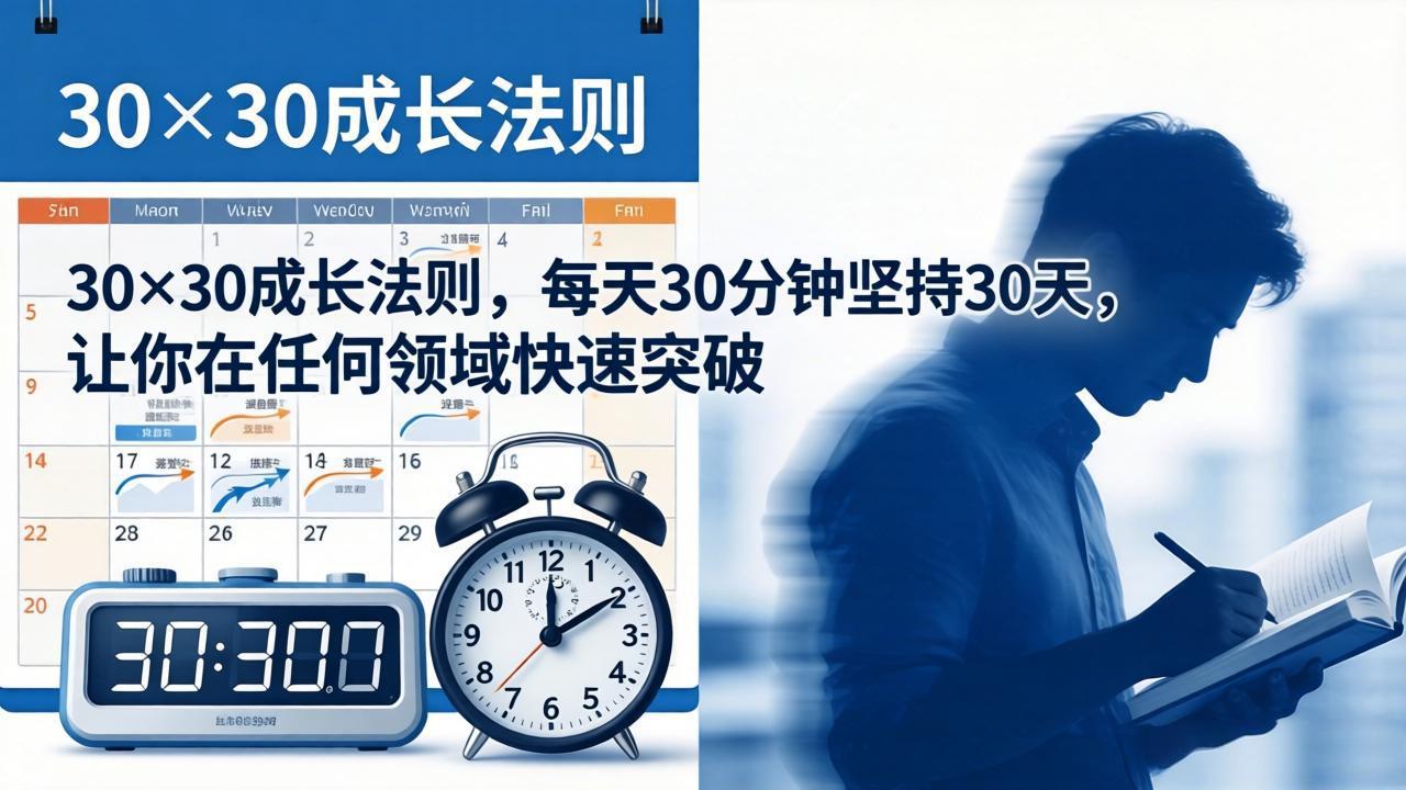 付费文章：30×30成长法则，每天30分钟坚持30天，让你在任何领域快速突破-网赚项目平台