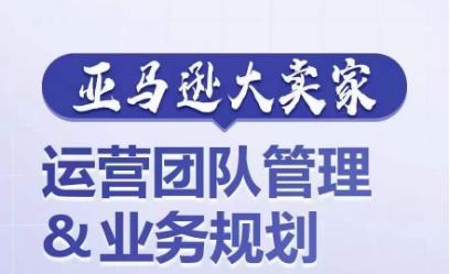 亚马逊大卖家-运营团队管理&业务规划，为你揭秘如何打造超强实力的运营团队-网赚项目平台