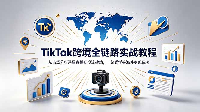 TikTok+独立站跨境基础全套教程,拆解平台盈利逻辑,新手从零跑通变现全流程-网赚项目平台