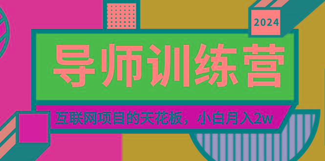 《导师训练营》精准粉丝引流的天花板，小白月入2w-网赚项目平台