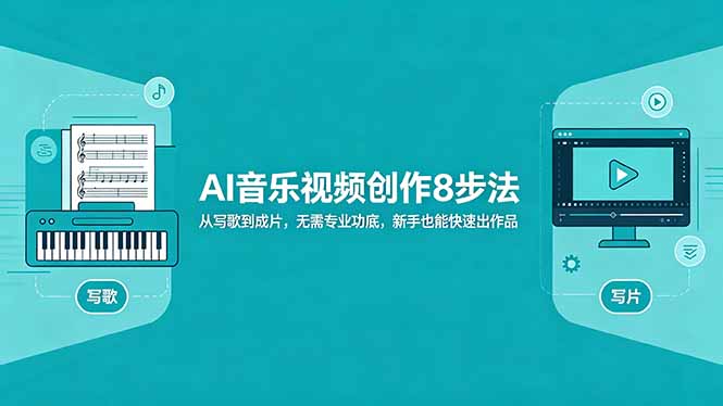 AI音乐视频创作8步法：从写歌到成片，无需专业功底，新手也能快速出作品-网赚项目平台