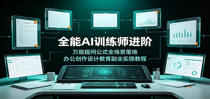 全能AI训练师进阶：万能提问公式全场景落地，办公创作设计教育副业实操教程-网赚项目平台