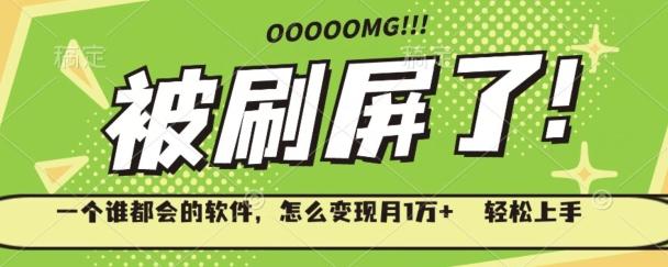一个谁都会的软件，怎么变现月1万+轻松上手-网赚项目平台