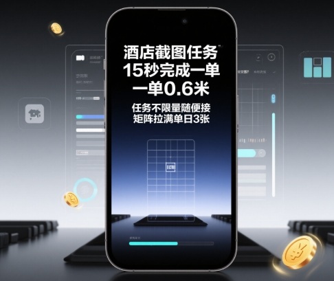 酒店截图任务,15秒完成一单,一单0.6米,任务不限量随便接,矩阵拉满单日3张【揭秘】-网赚项目平台