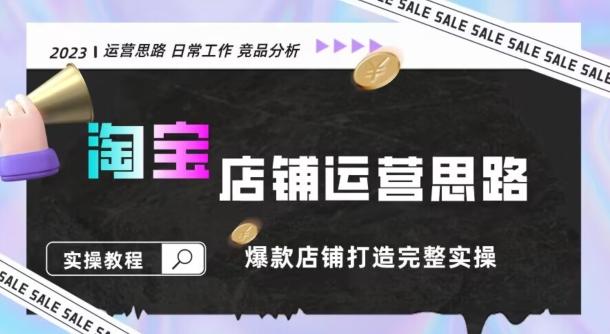 2023淘宝店铺运营全攻略：竞品分析，打造爆款店铺完整实操（附运营思维素材）-网赚项目平台