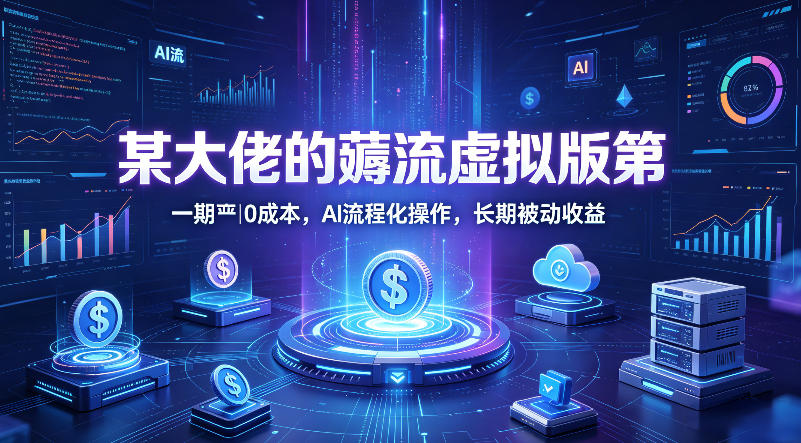 某大佬的薅流虚拟版第一期丨0成本，AI流程化操作，长期被动收益-网赚项目平台