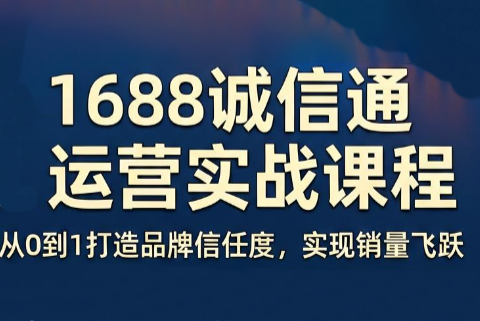 看山老师·阿里巴巴1688诚信通运营课程-网赚项目平台