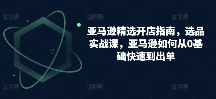 亚马逊精选开店指南，选品实战课，亚马逊如何从0基础快速到出单-网赚项目平台