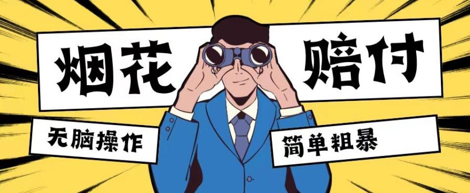 最新蓝海玩法，烟花爆竹赔付，单订单赔付200-500无脑操作【仅揭秘】-网赚项目平台