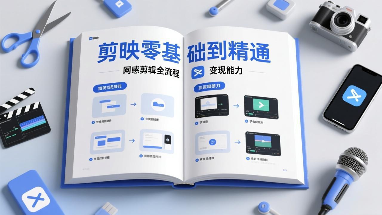 剪映零基础也能快速上手，从入门到精通掌握网感剪辑全流程，掌握能直接变现的剪辑能力-网赚项目平台