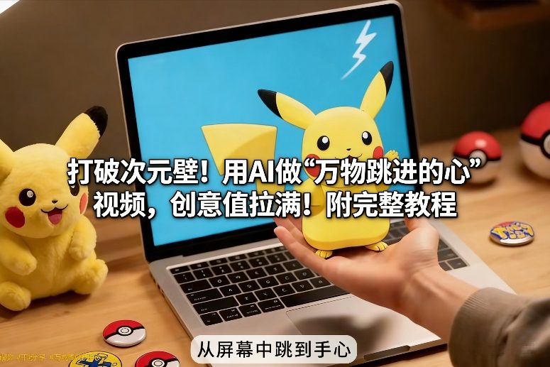 打破次元壁！用AI做【万物跳进手心】视频，创意值拉满！附完整教程-网赚项目平台