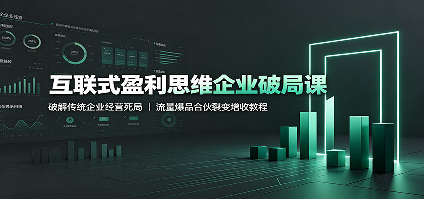 互联式盈利思维企业破局课：破解传统企业经营死局，流量爆品合伙裂变增收教程-网赚项目平台
