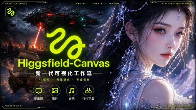 Higgsfield Canvas AI视频制作详解,节点式工作流搭建,重构新式视频创作完整教程-网赚项目平台