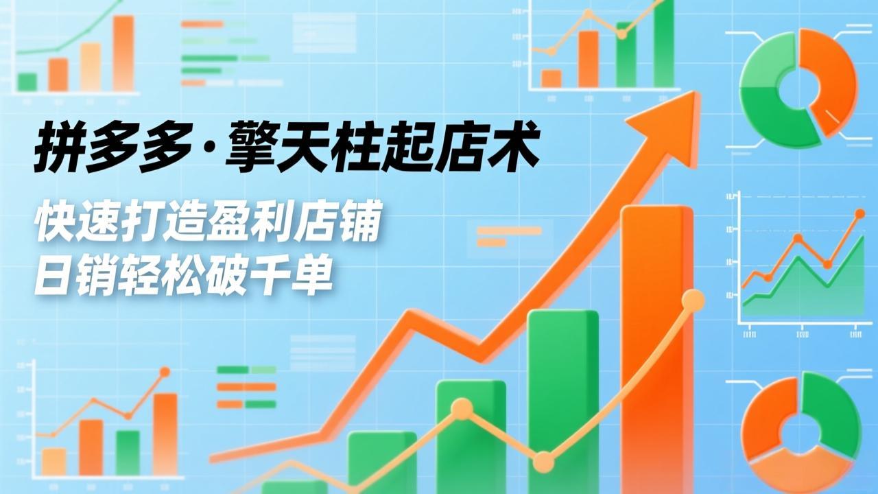 拼多多·擎天柱起店术,爆流布局、利润起飞、不断流,快速打造盈利店铺,日销破千单(更新-网赚项目平台